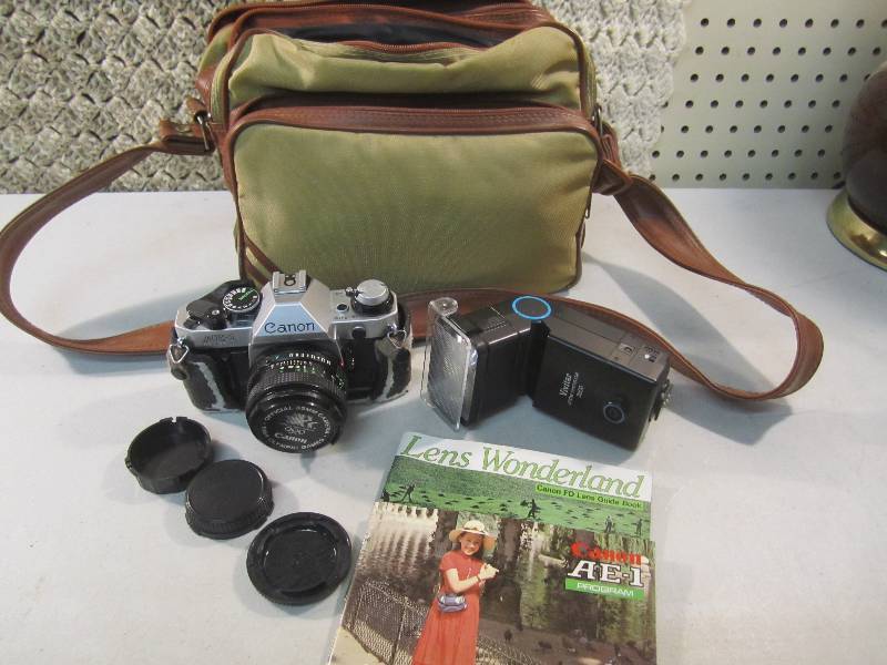 lot 83 image: Canon AE-1 Camera with Accessories ...