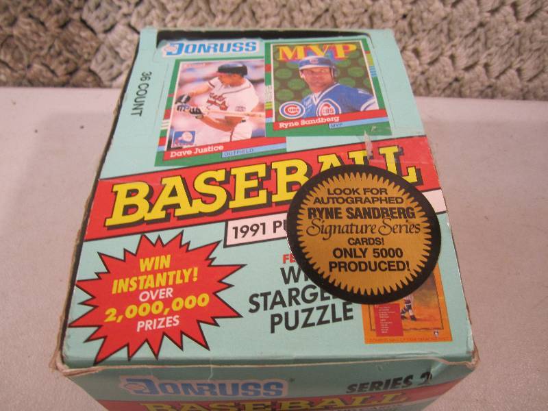 lot 140 image: Box of 1991 Donruss Baseball Cards ...