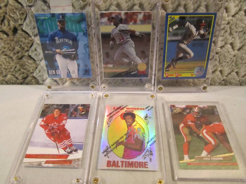 lot 150 image: Lot of 6 Collector Sports Cards 3 -...