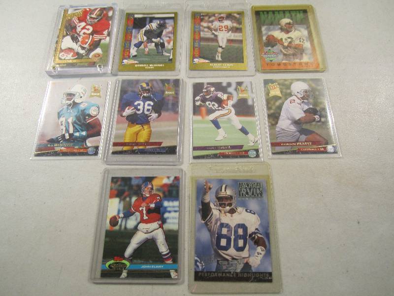 lot 156 image: Lot of 10 Football Cards in Sleeves...