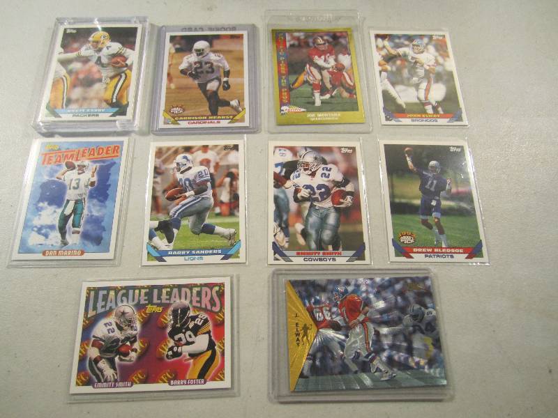 lot 160 image: Lot of 10 Football Cards in Sleeves...