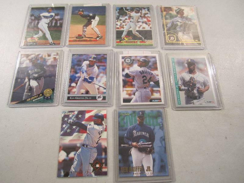 lot 166 image: Lot of 10 Baseball Ken Griffey Jr C...