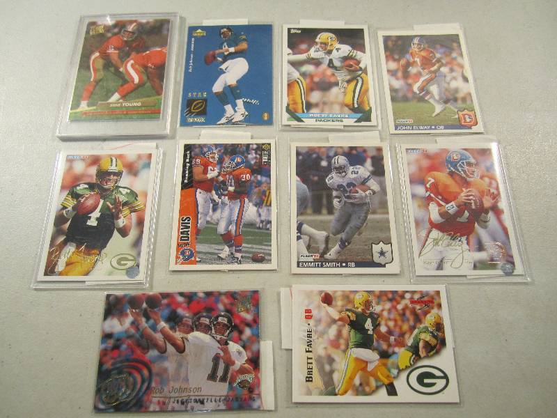 lot 176 image: Lot of 10 Football Cards in Sleeves...