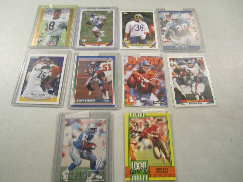 lot 181 image: Lot of 10 Football Cards in Sleeves...