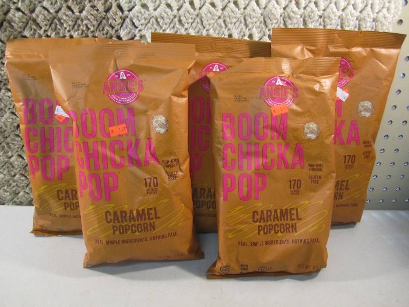 lot 218 image: Lot of 5 Bags Boom Chicka Pop Caram...