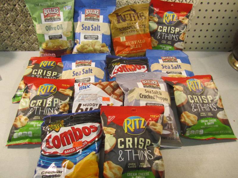 lot 231 image: Lot of 14 Bags Chips and Snacks See...