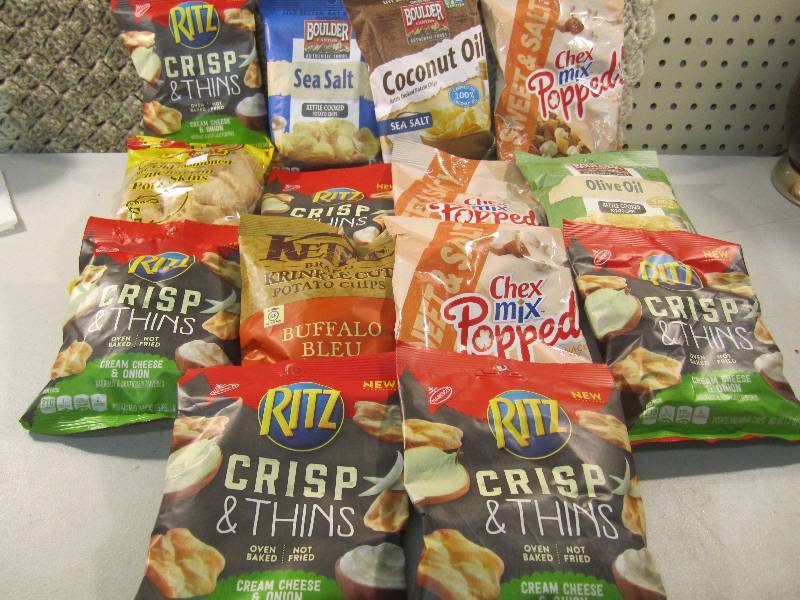 lot 232 image: Lot of 14 Bags Chips and Snacks See...