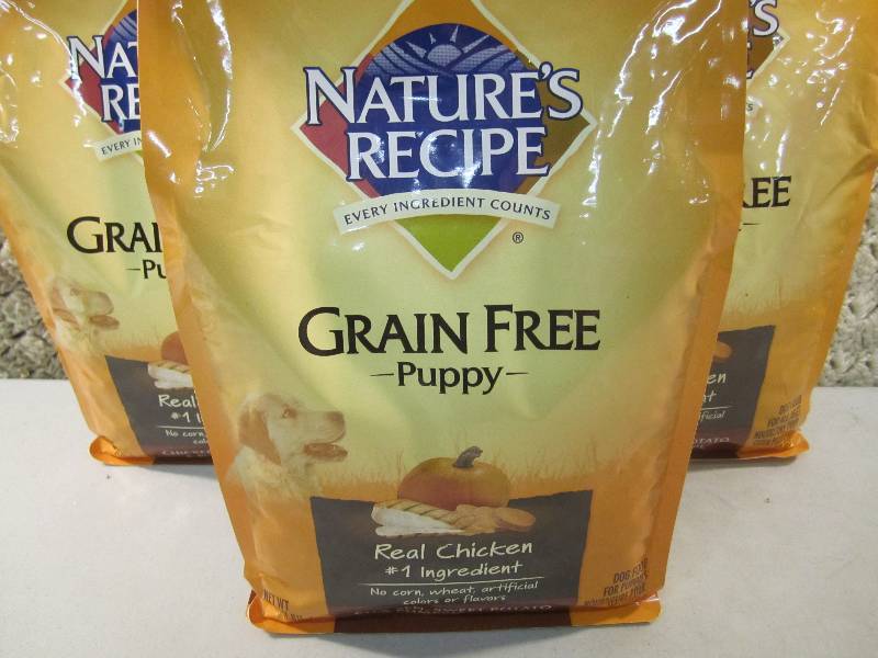 lot 257 image: Lot of 3 Bags Natures Recipe Grain ...