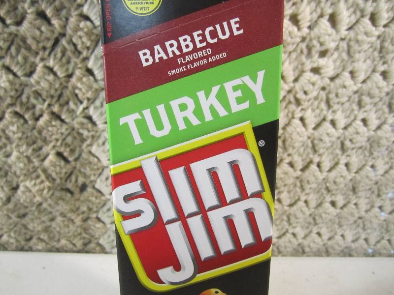 lot 283 image: Box of 24 Slim Jim Sticks Barbecue ...
