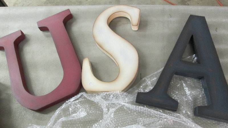 13 inch Standing Letters- USA...