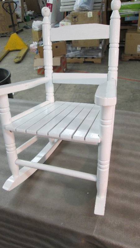 White Childs Wooden Rocker...