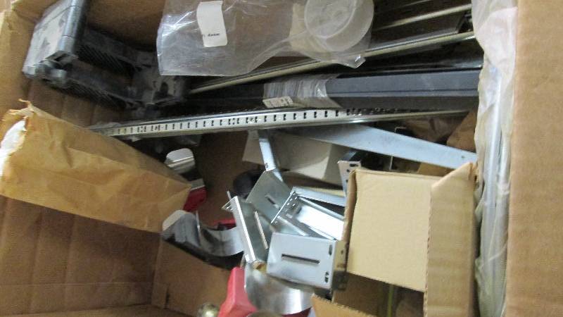 Large Box of Parts, Hardware, Wood ...