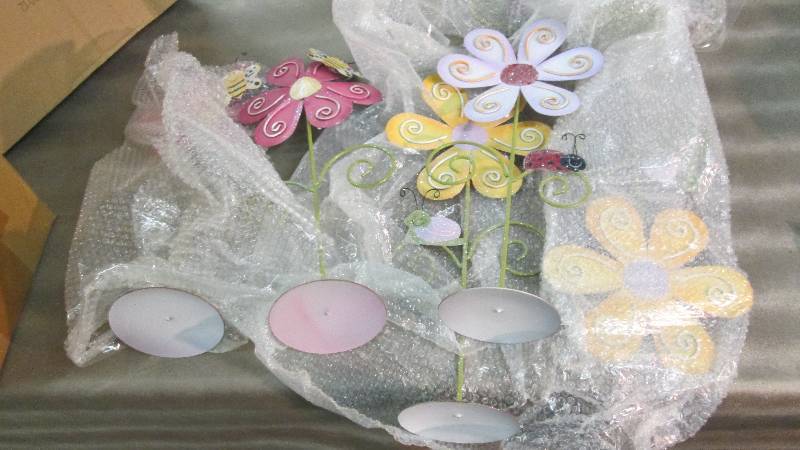 Lot of 6 Metal Flowers 14 inch...