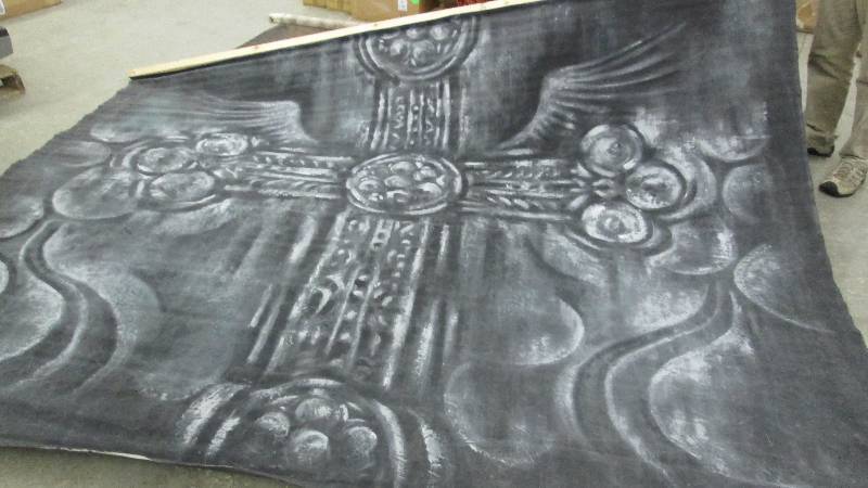 Large Rolled Backdrop - Black Cross...