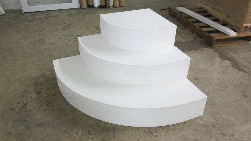 Set of 3 Sturdy Styrofoam Curved St...