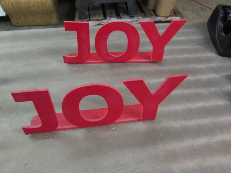 Lot of 2 JOY Standup Signs...