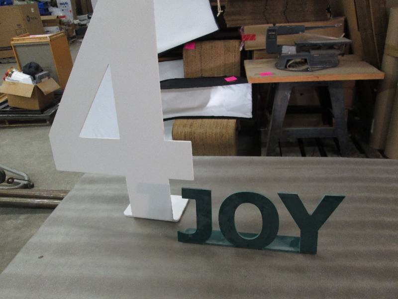Joy & 4 Standup Signs...