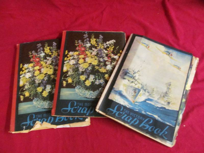 lot 92 image: Vintage Victory scrap books