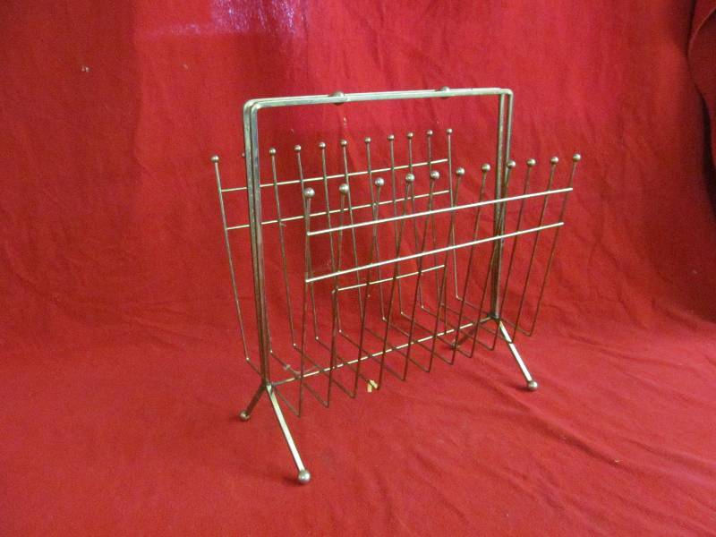 lot 165 image: vintage metal magazine rack