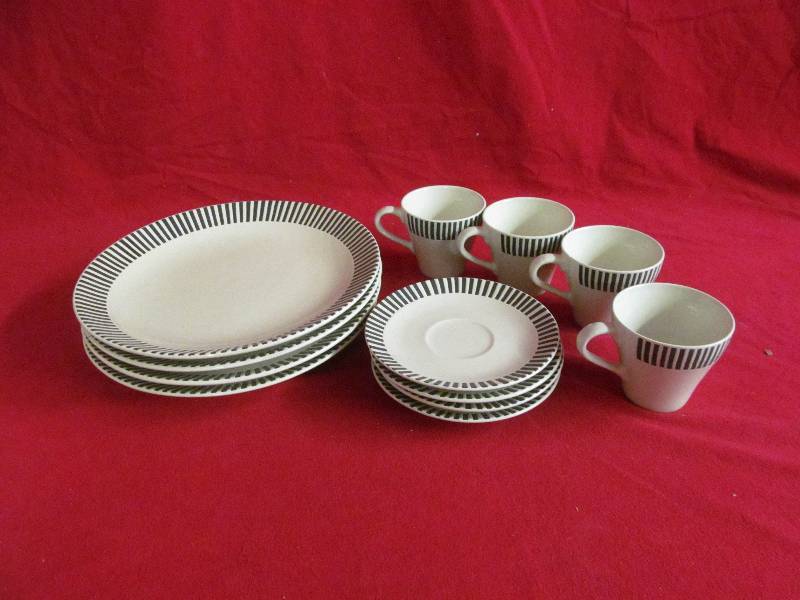 lot 175 image: Hand crafted Sango patio dishes