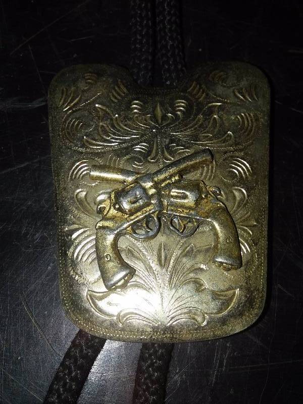 lot 8 image: Vintage Western Bolo Tie (3) Cowboy Tie