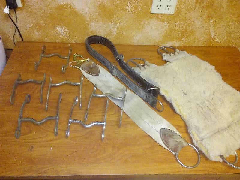 lot 6 image: Bits (6) and Cinch Belts (3)