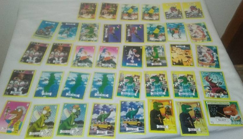 lot 105 image: Wacko-Saurus Trading cards, Stickers, 1987