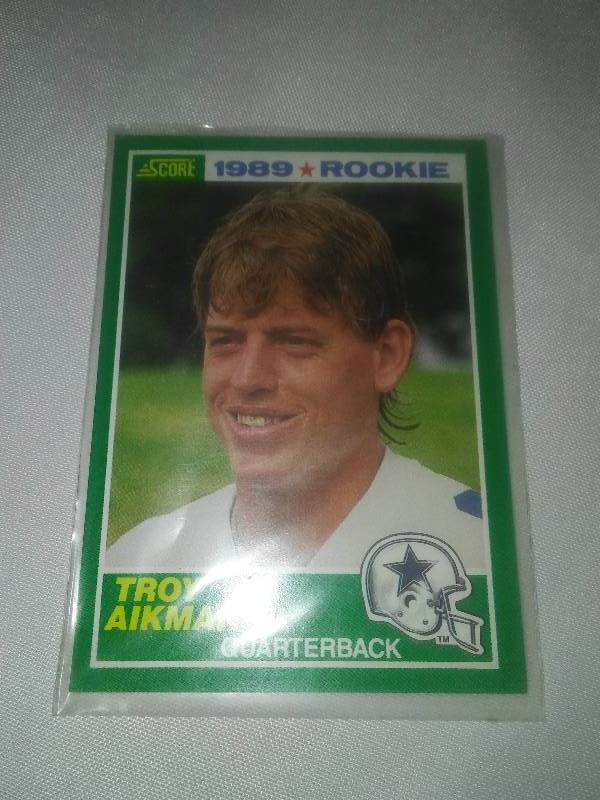 lot 110 image: Troy Aikman Rookie Card Score 1989
