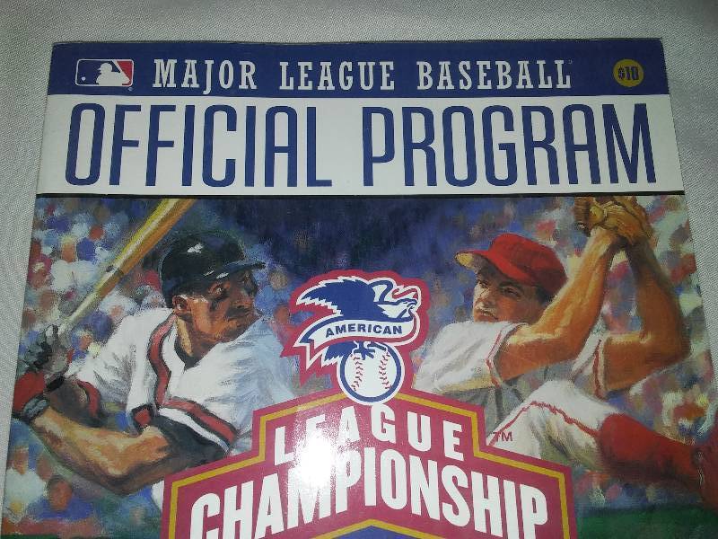 lot 129 image: 2002 MLB American League Program  Twins vs. Angels, Nice