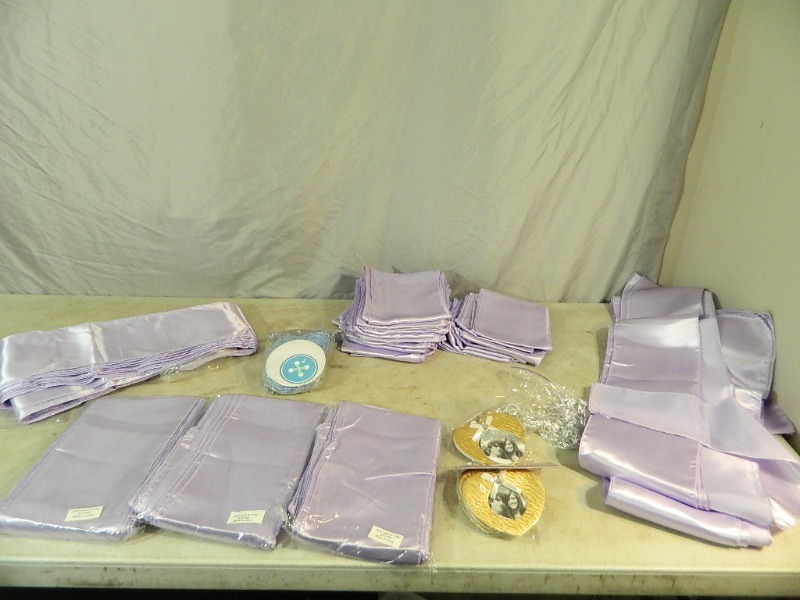 lot 90 image: 72 Satin Sashes  Chair Ribbons and More
