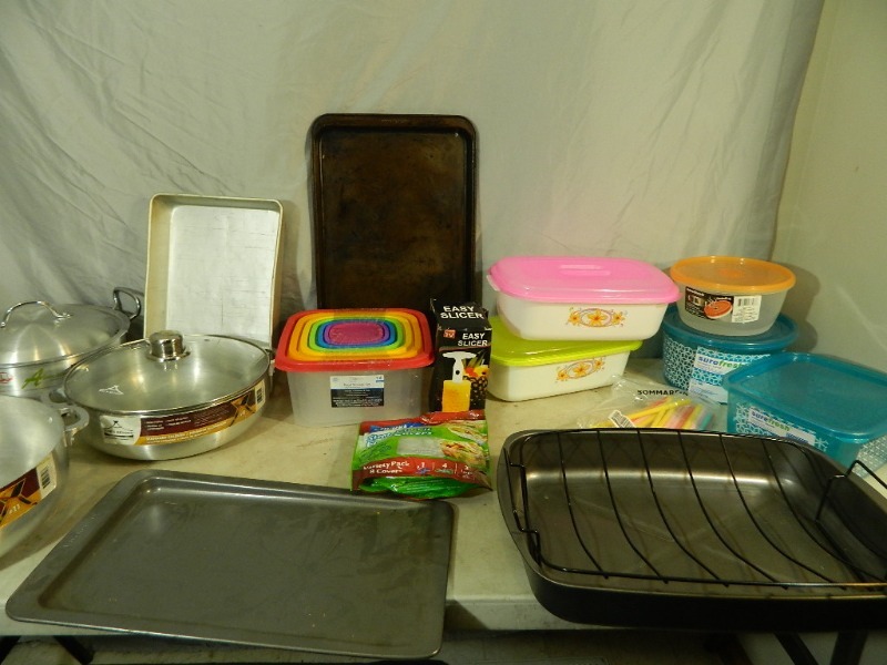 lot 187 image: Pans, Food Storage, More