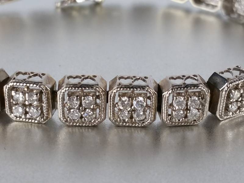 lot 15A image: 14kt Gold Diamond Bracelet - $7900 Retail