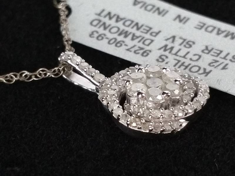lot 65 image: Diamond Necklace - Kohls $475