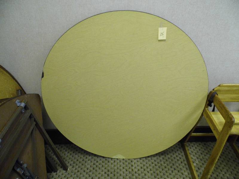 Lot of 5 Wooden Folding Tables