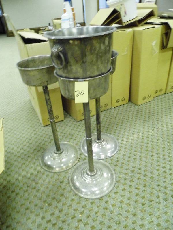Lot of 3 Champagne Bucket Holders - 1 Bucket