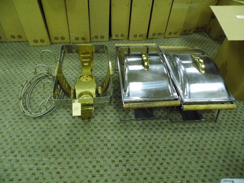 Lot of 3 Chafing Dishes