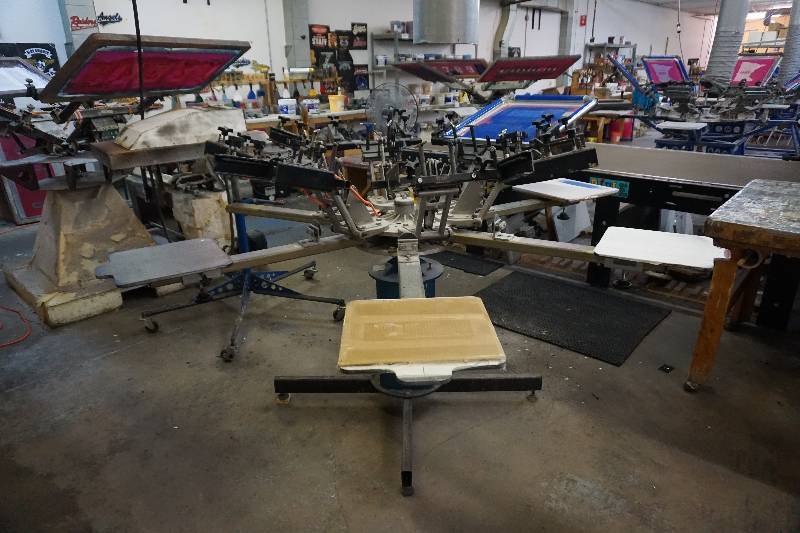 lot 1 image: Hix Premier 6 Station 6 Color Manual Printing Press