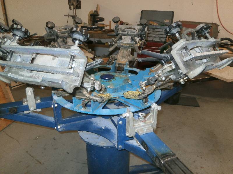 lot 2 image: Hopkins Model BWM Proline Screen Printing Press With Micro Adjustments