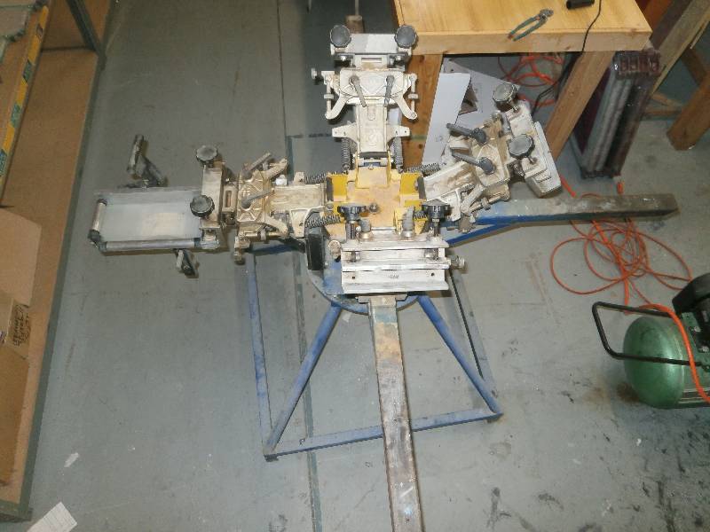 lot 3 image: Hopkins HatFlat Commercial Screen Printing Press