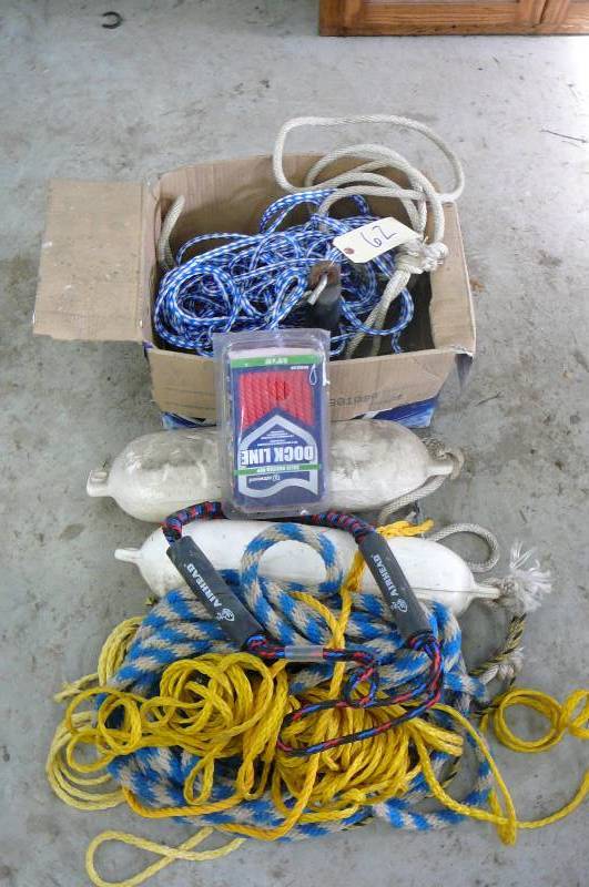 lot 62 image: Lot of boating ropes etc