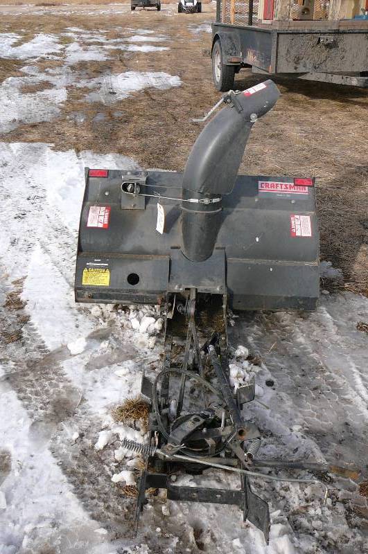 lot 131 image: Craftsman snowblower lawn tractor