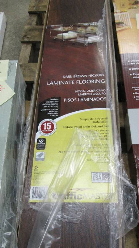 lot 11 image: 9 Cases TrafficMaster Dark Brown Hi...