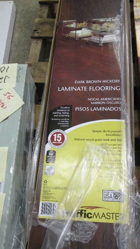 lot 12 image: 9 Cases TrafficMaster Dark Brown Hi...