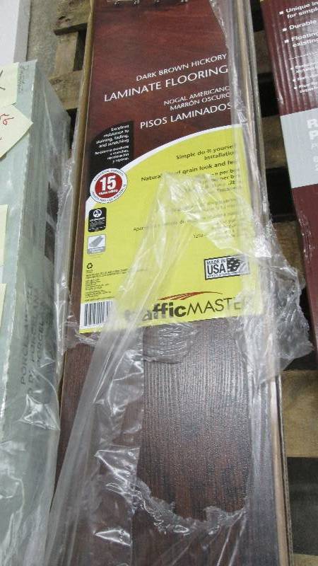 lot 13 image: 9 Cases TrafficMaster Dark Brown Hi...