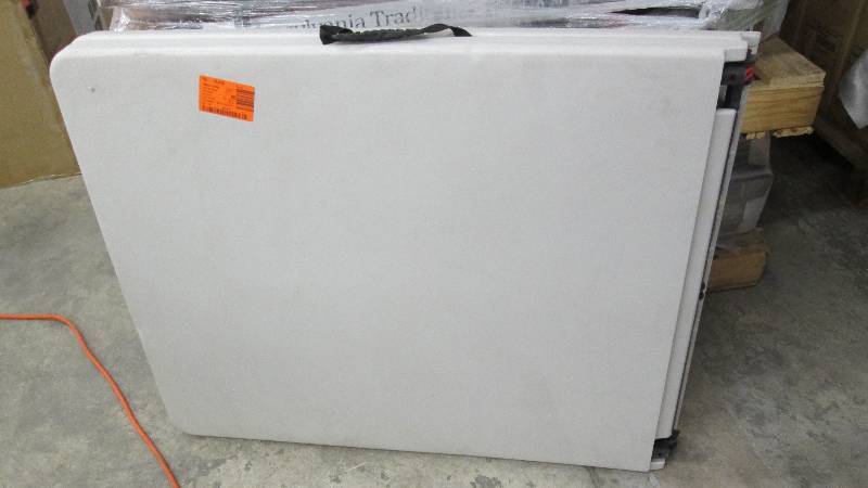 lot 21 image: HDX Earth Tan 6 ft Folding Table  o...