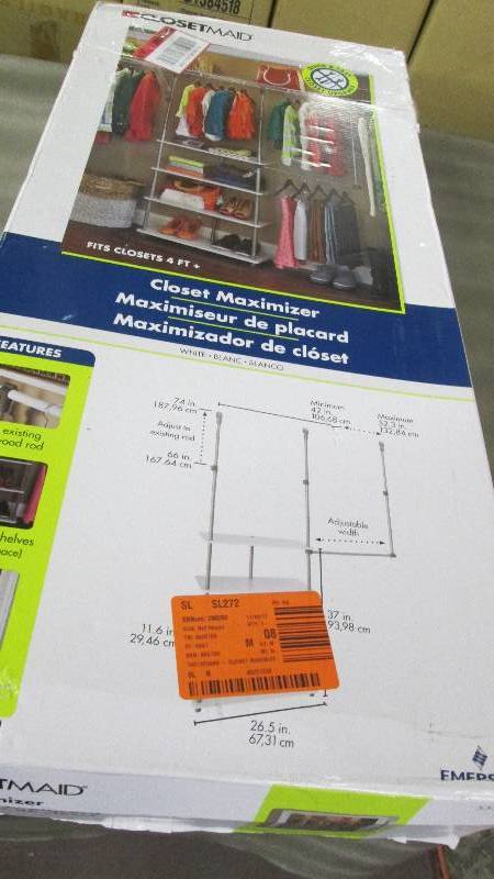 lot 45 image: ClosetMaid  4 ft. - 8 ft. Laminate ...