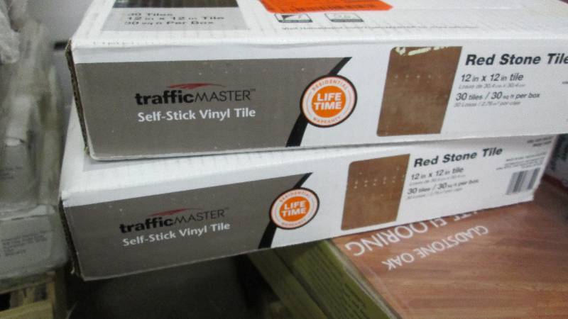 lot 93 image: 2 Cases Trafficmaster Red Stone 12 ...