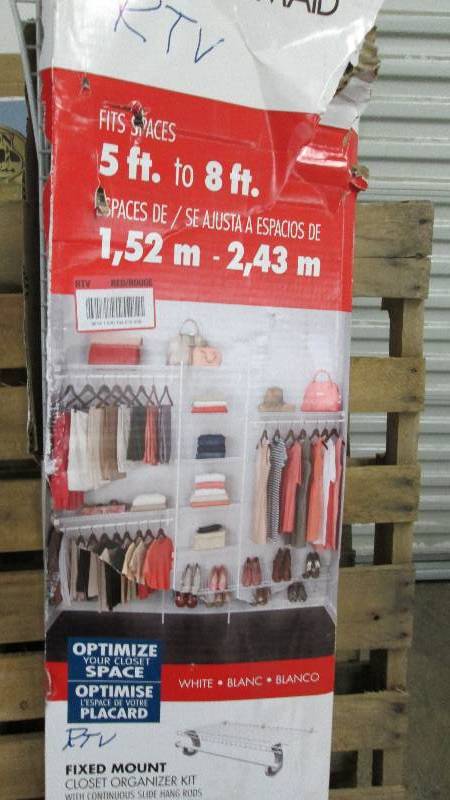 lot 124 image: ClosetMaid SuperSlide 5 ft. to 8 ft...