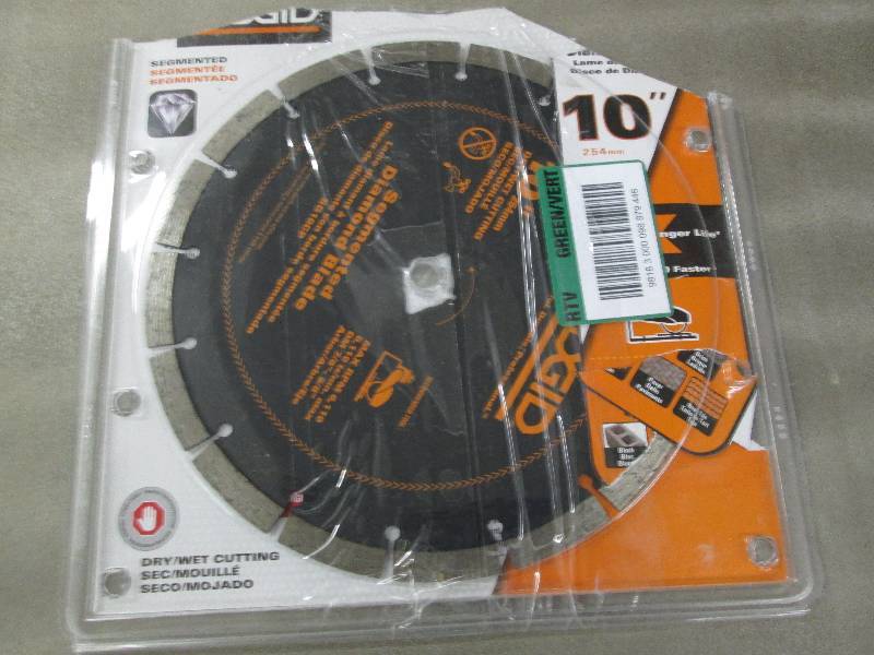 lot 220 image: Ridgid 10 in. Segmented Diamond Bla...