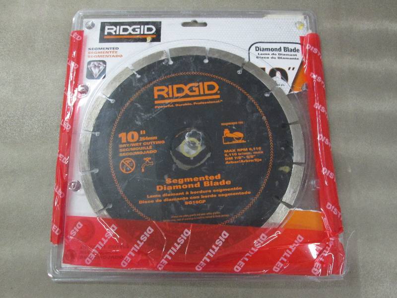 lot 221 image: Ridgid 10 in. Segmented Diamond Bla...